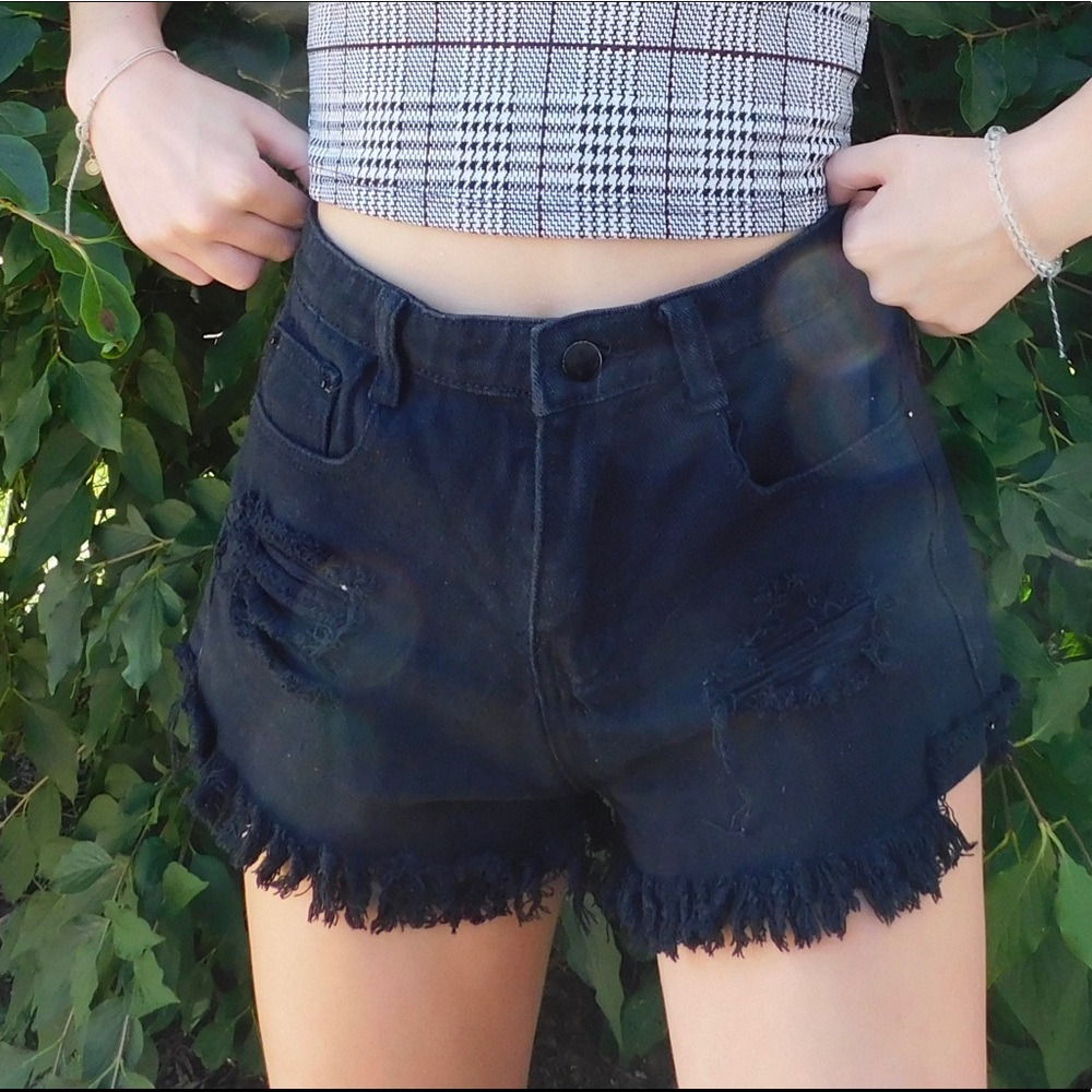 black pair of shorts